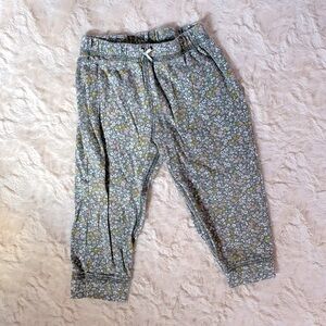 Carters 18m micro floral pants grayish green spring flower pattern